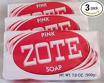Zote Laundry Soap Bar - Stain Remover - Catfish Bait - Pink 3 Bars-7 Oz (200g) Each