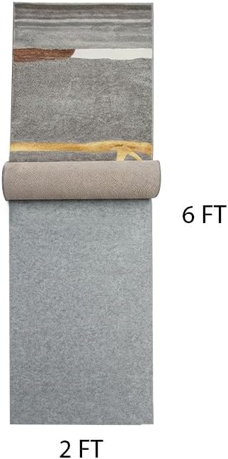 Resare Non Slip Rug Pad Gripper Extra Thick Dual Surface Felt Under Rug for Area Rugs and Hardwood Floors, Super Cushioned Non Skid Carpet Padding - 2x6 Feet 1/4" Double-Sided Non Slip