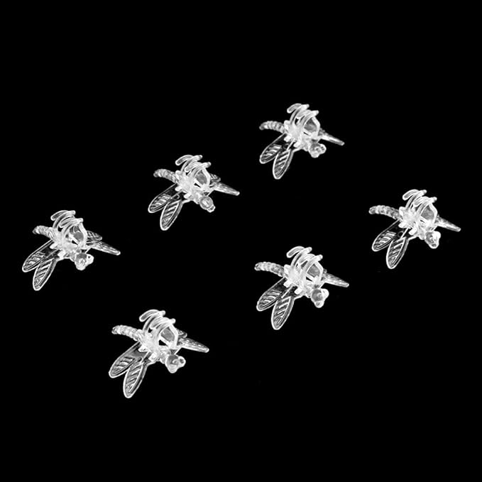 Watris Veiyi 100Pcs Plant Orchid Clips, Garden Plant Support Clip, Dragonfly Orchid Clips, Portable Cute Flower Vine Clips(Transparent)