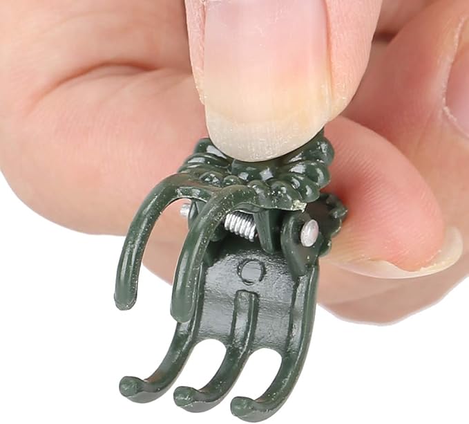 Stem Clip, Flower Stems Fixing Support Clips Tool 100 Pack Orchid Clips, for Courtyard Greenhouse Planting(No Thimble Inside The Clip)