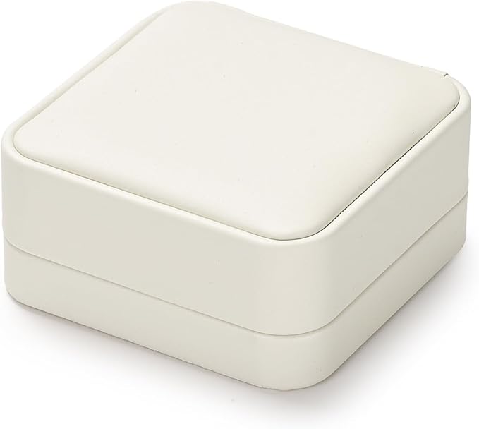 Oirlv Luxury Leather Bracelet Gift Box Jewelry Box Storage Case Organizer Holder for Bracelet Bangle (Creamy-white)