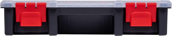 Compact Parts Organizer Box – Small Hardware Storage Case with 9 Compartments & 5 Dividers – Durable Nylon Screw, Bolt, Craft Organizer for Toolbox, Drawer, or Garage Use