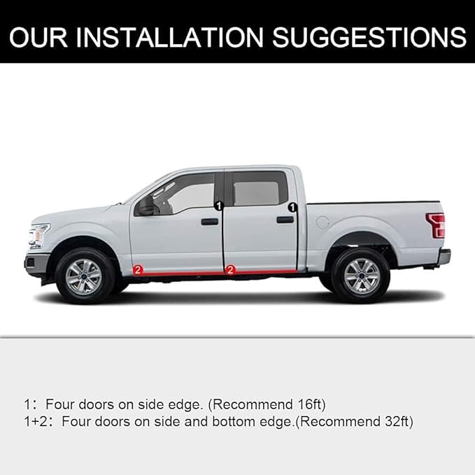 Winunite 32.8ft(10m) Car Door Edge Guards White – Fits Most Vehicles, No Glue, U-Shaped, Built-in Metal Clips, Scratch and Chip Resistant – Reduces Dings in Parking Lots