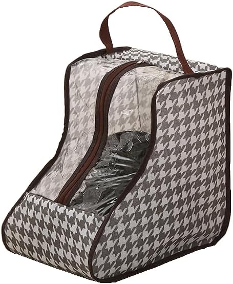 Travel Shoe Bags Tall/Short Boots Storage Bags Dust-proof Shoe Storage Organizer Shoe Pouch with Zipper for Travel and Daily (2 pack short grid)
