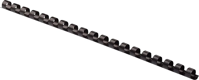 Fellowes Plastic Binding Combs, Round Back, 5/16 Inches, 40 Sheets, Black, 100-Pack (52507)