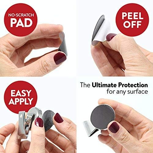 Force Magnet Magnetic Clips Pack of 10 - Premium Quality Super Strength Magnet Clips with Anti Scratch Pads - Make Notes, Remember Appointments and Hang Keys on Metal Surfaces - Heavy Duty