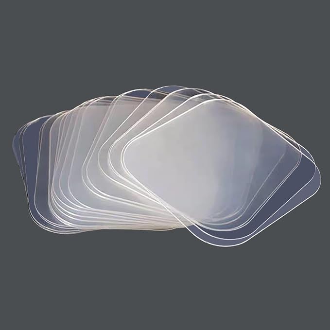 10 PCS Wall Mounted Replacement Sticky pads for Kitchen Bathroom Shower Caddy Organizer Rack Holder Nail Free Adhesive Hooks (Double-Sided Sticker)