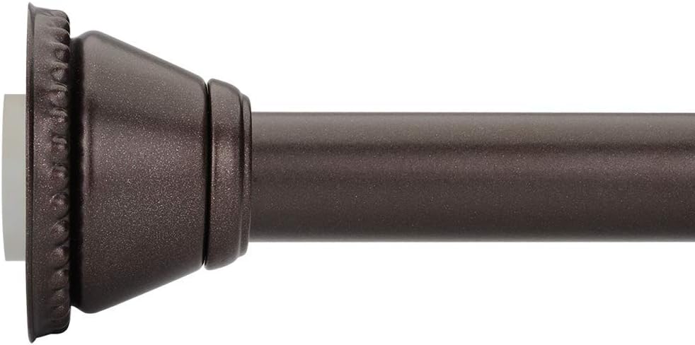 Amazer Shower Curtain Rod 42-72 inches Adjustable Shower Rod Tension Spring Curtain Rod No Drill for Bathroom Bedroom Window Closet Doorway, Light Bronze