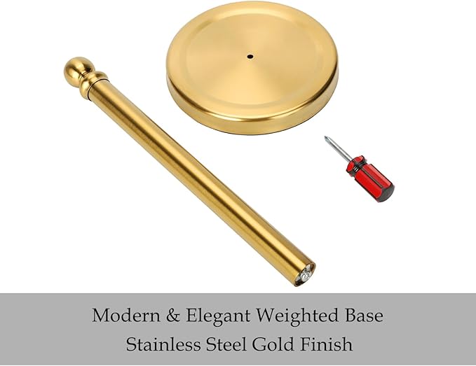Fatizon Paper Towel Holder Stand, Gold Paper Towel Holder Countertop, with Weighted Base for One-Handed Operation (Gold)