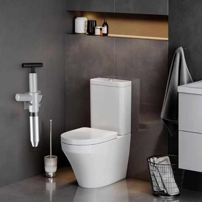 Toilet Plunge Blaster, High Pressure Toilet Plunger, High-Pressure Air Drain Blaster Plunge Blaster Multi-Drain Unclogger for Toilets, Bathroom Floor, Drain Sinks and Plumbing Clogs