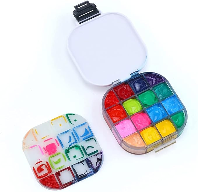 Transon Paint Saver Storage Palette Box 16well Portable Airtight Black