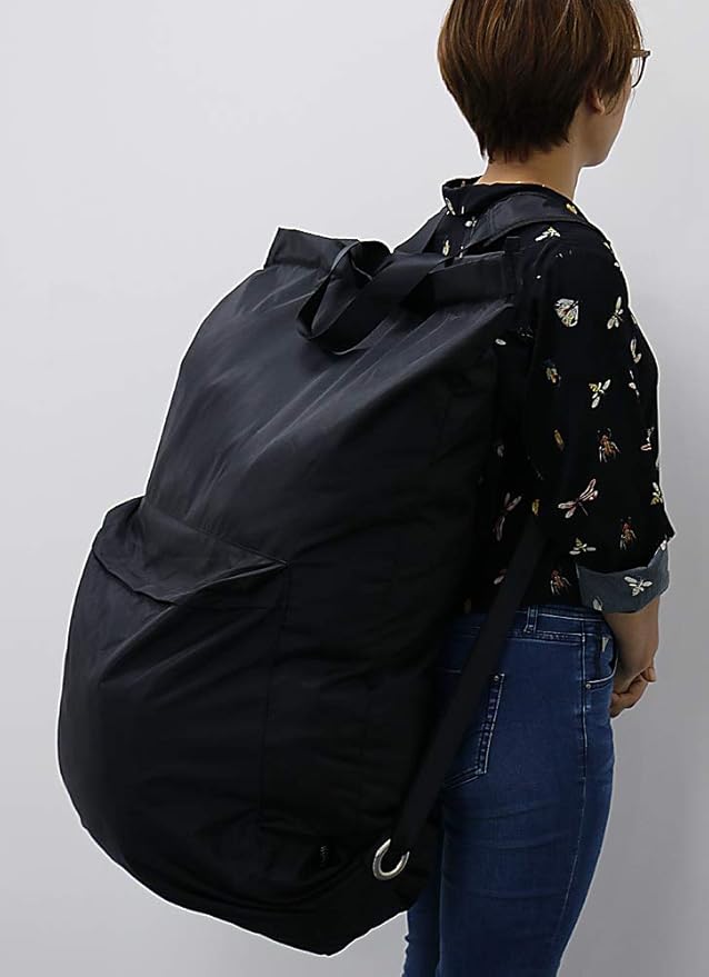 iwill CREATE PRO 24"X 35.5", Large Laundry Backpack with Shoulder Straps & Soft Pads, Zip Close & Carry Handle, Lingerie Buckle Pocket, Black