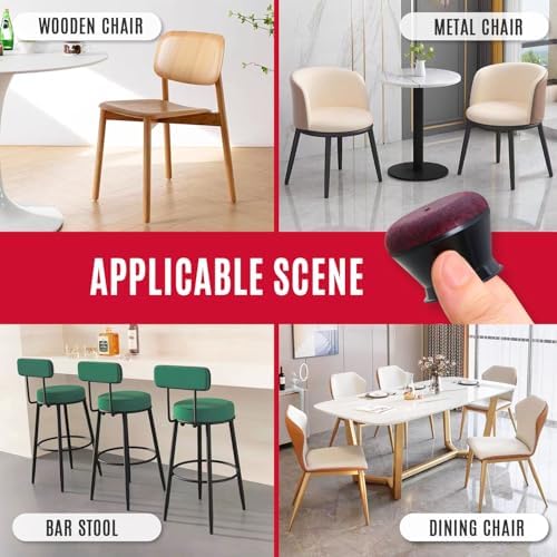 OCONDA 24PCS Chair Leg Floor Protectors Round, Black Furniture Cups for Hardwood Floors, Silicone Chair Leg Caps with Wrapped Felt, Anti-Scratch, Reduce Noise, Small Fit: 0.5''-0.75''