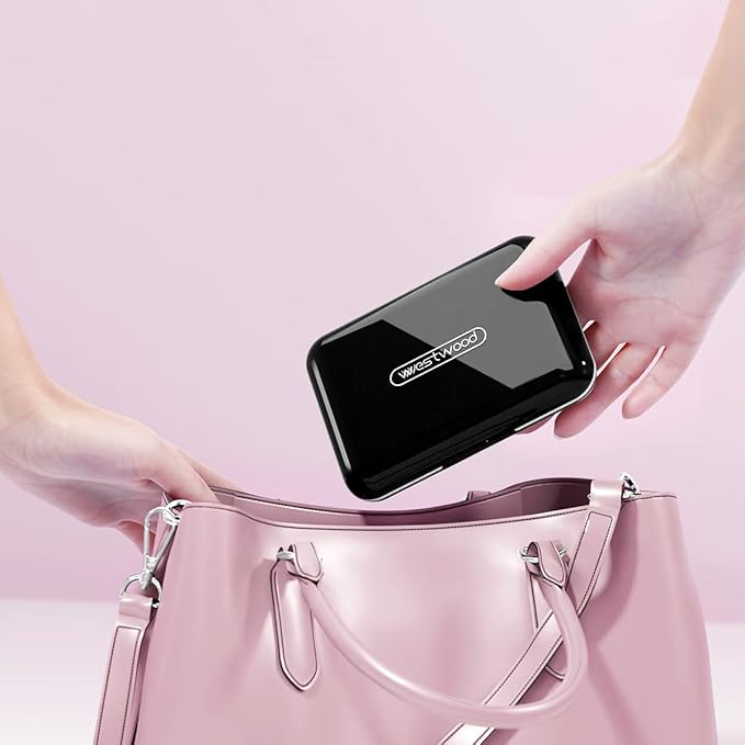 Daily Pill Organizer, Pill Box for Purse - Dtouayz Travel Pill Case, Vitamin Supplement and Medication Dispenser Waterproof 6 Compartment Medicine Holder, Weekly (Six days) Large Pill Container, Black