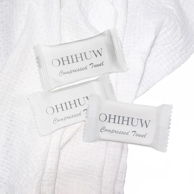ohihuw Disposable Towel Thicker Style Magic Compressed Towel Large Size Coin Tissue Portable Washcloth Reusable for Travel Camping Hiking Outdoor Sports Beauty Salon