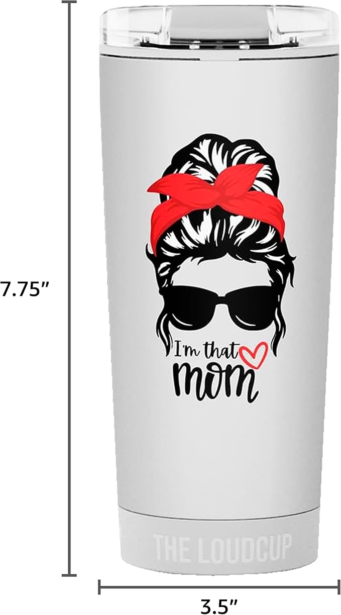 The LoudCup Blow Horn Tumbler, Cheer & Sip 2-in-1 Reusable Water Bottle with Built-In Horn for Sports Games, Tailgates, Parties & Events, BPA-Free