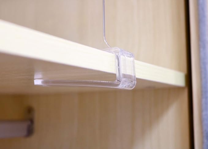 CY craft Shelf Dividers for Closets, Clear Acrylic Shelf Divider for Wood Shelves and Clothes Organizer/Purses Separators Perfect for Kitchen Cabinets and Bedroom Organizer, 2 Pieces