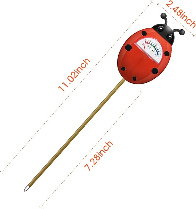 UNIWA Soil Moisture Meter, Plants Moisture Meter, Gardening Tool Kits for Plant Care, Plant Water Monitor for Garden, Farm, Lawn Indoor & Outdoor Use, No Batteries Required