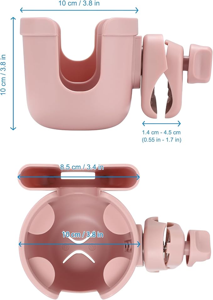 Accmor 2-in-1 Walker Cup Holder with Phone Holder, Wheelchair Cup Holder, Rollator Cup Holder, Cup Phone Holder for Walker, Wheelchair, Rollator, Mobility Scooter