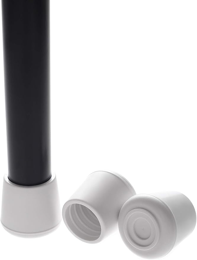 Furnigear Chair Leg Tips Caps Non-Slip Rubber Leg Tips 7/8” Inner Diameter Chair Leg Floor Protectors Round White, 64 Pack