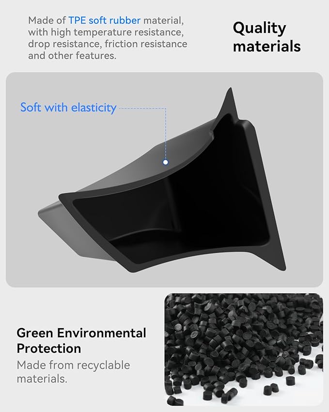 VIHIMAI for Tesla Model Y Trunk Storage Bins 5-Seater 2022-2025, Rear Trunk Organizer TPE Waterproof Trunk Storage Bins Side Box with Lids for Tesla Model y Accessories