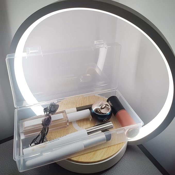 LJY 6 Pieces Rectangular Empty Mini Clear Plastic Organizer Storage Box Containers with Hinged Lids (7.3 x 3.5 x 1.8 inch, Transparent)