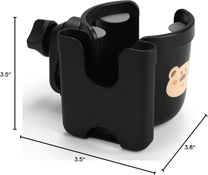 Accmor 2-in-1 Walker Cup Holder with Phone Holder, Wheelchair Cup Holder, Rollator Cup Holder, Cup Phone Holder for Walker, Wheelchair, Rollator, Mobility Scooter