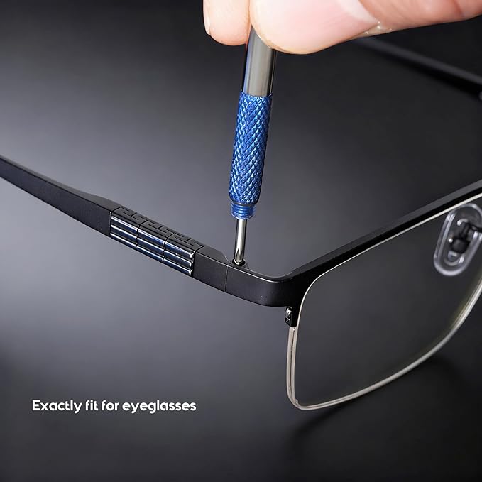 Eyeglass Keychain Screwdriver Repair Kit, MINGFIX 3-in-1 Eyeglasses Tightening Tool Set with Small Phillips, Flathead, and Nut Driver Bits for Sunglasses, Eyeglasses, and More