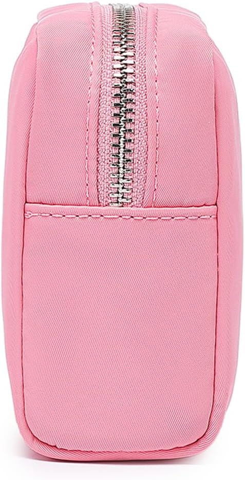 Waterproof Makeup Bag Large Capacity Women's Classic Black Wash Bag Adjustable Partition Wash Bag Brush and Cosmetic Carrying Bag… (Pink)