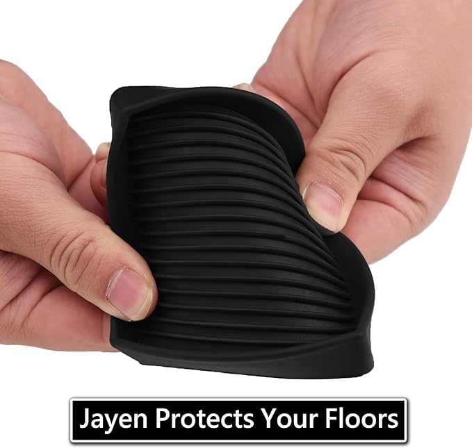 2x2 Square Rubber Furniture Caster Cups, Anti-Sliding Furniture Pads Bed Stopper Floor Protectors with Grip - Protect Any Flooring