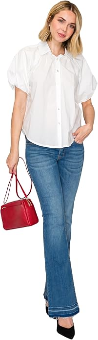 FashionPuzzle Triple Zip Small Crossbody Bag