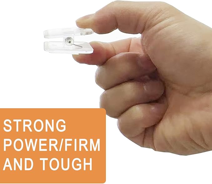 20 Pieces Self Adhesive Clips, Wall Clips,Tapestry Hangers,Photo Holders for Paper Flag Hanger,Sticky Clip for Teachers,Double-Sided Adhesive Spring Clip for Poster Home Office Rope