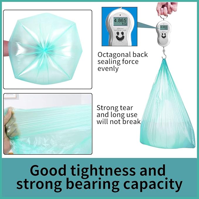 Trash Bags, 5 Rolls/100 Counts Small Garbage Bags for Office, Kitchen,Bedroom Waste Bin,Colorful Portable Strong Rubbish Bags,Wastebasket Bags