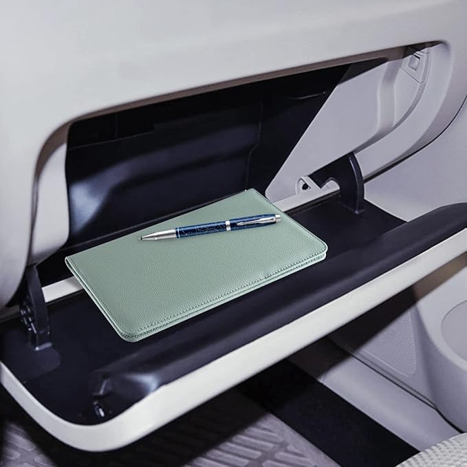 CoBak Car Registration and Insurance Holder - Vehicle Glove Box Car Organizer, Auto Truck Compartment Accessories Case with Magnetic Closure for Essential Documents, Driver's License, Cards
