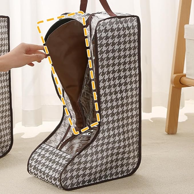 Travel Shoe Bags Tall/Short Boots Storage Bags Dust-proof Shoe Storage Organizer Shoe Pouch with Zipper for Travel and Daily (1 pack tall and 1 pack short)
