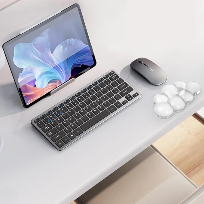 Gel Cloud Mouse Wrist Rest, Cute Wrist Support and Arm Support for Mouse Rest Typing Pain Relief, Suitable for Office/Computer/Laptop/Gaming (Transparent White)