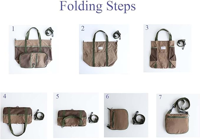 Foldable Travel Tote Bag, Water-Resistant Tote Bag with 3 External Mesh Pockets for Travel, Daily Use, Outdoor