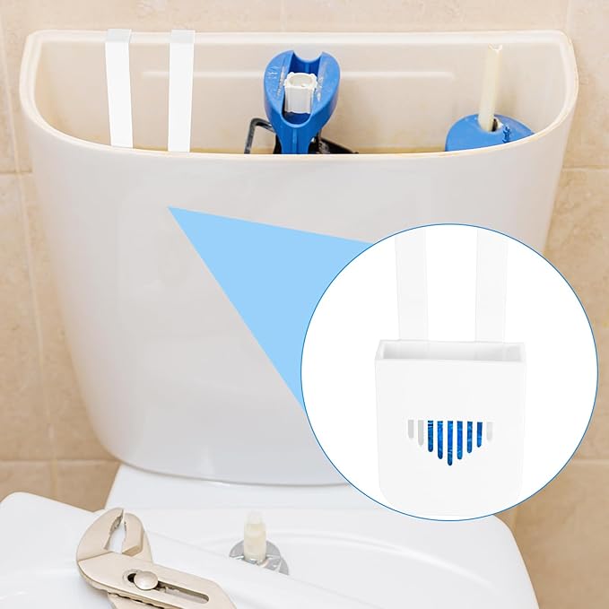2 Sets Toilet Tank Pucks Holder, Hanging Toilet Bowl Carrier Hook Pucks Holder Hanger Bracket Caddy Avoids Crumbling from Water Tank