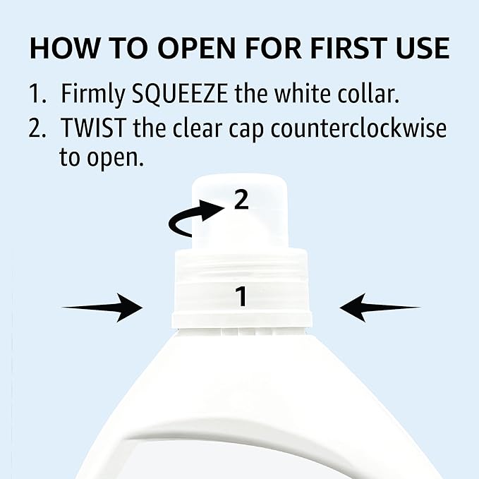 Amazon Basics Concentrated Liquid Laundry Detergent, Hypoallergenic, Free of Perfumes & Clear of Dyes, High Efficiency, 110 Loads, 82.5 Fl Oz (Previously Solimo)