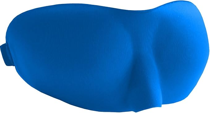 Dream Essentials Sweet Dreams Contoured Sleep Mask Kit with Travel Pouch and Earplugs, Travel Set, Gift ~ Royal Blue