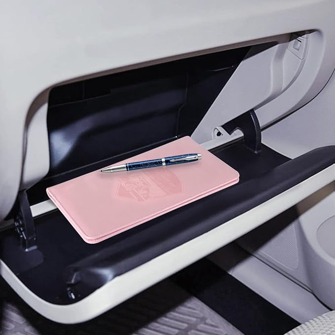 CoBak Car Registration and Insurance Holder - Vehicle Glove Box Car Organizer, Auto Truck Compartment Accessories Case with Magnetic Closure for Essential Documents, Driver's License, Cards
