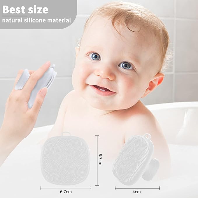 Silicone Face Scrubber for Men Facial Cleansing Brush Silicone Face Wash Brush Manual Waterproof Cleansing Skin Care Face Brushes for Cleansing and Exfoliating (White)