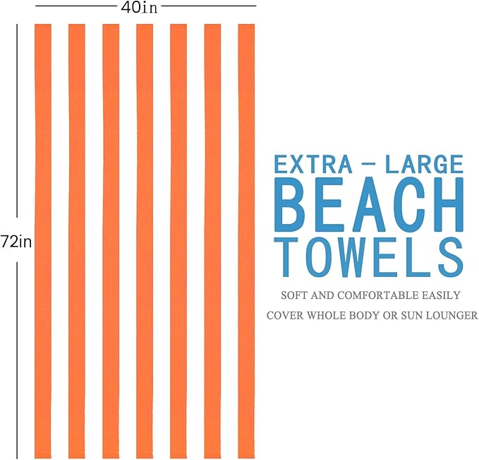 2 Packs Extra Large Beach Towel Bath Towel 72 * 40 Set Oversized Soft Microfiber Terry Blanket NOT Cotton Mexico Costa Bahamas Punta Absorbent Cana Trip Must Have Water Park Vacation Essentials