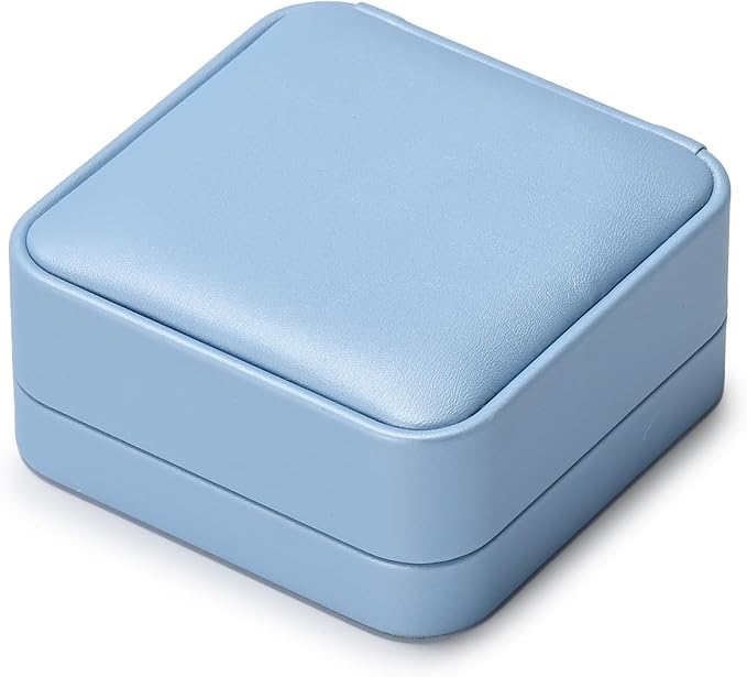 Oirlv Luxury Leather Bracelet Gift Box Bangle Box Jewelry Case Storage Case Organizer Holder(Sky Blue)