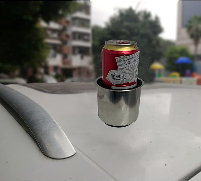 Magnetic Cup Holder Beverage Holder Drink/Can Holder - Strong Magnet Sticks Good to The Farm Tractor - Horizontal Surface Mounting (with Buffer Protection Layer) for Riding Mower,Forklift,Lawnmower