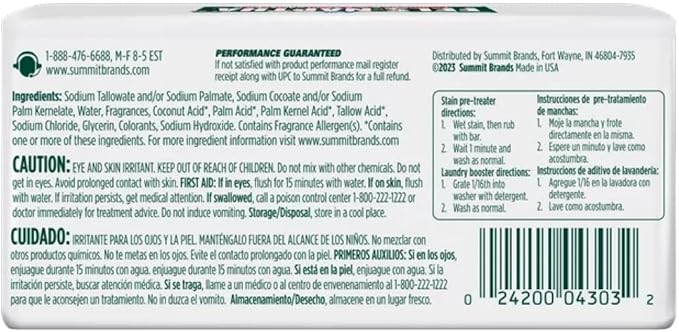 Fels Naptha Laundry Soap & Stain Remover Bar, Pack of 12