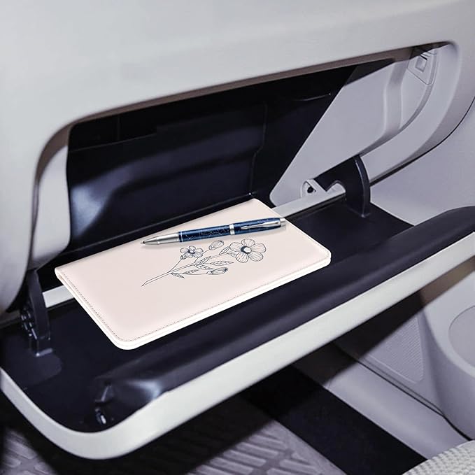 CoBak Car Registration and Insurance Holder - Vehicle Glove Box Car Organizer,Auto Truck Comparment Accessories Case with Magnetic Closure for Essential Document,Driver License,Cards