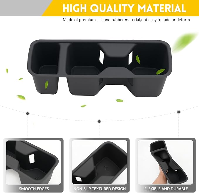 Cup Holder for 2020-2025 Kia Telluride Center Console Cup Holder Insert Cupholder Organizer Coaster Liner for 20-25 Telluride Interior Accessories Black