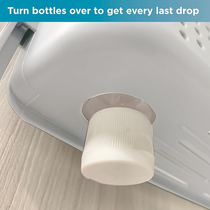 BLACK+DECKER 2-Way Convertible Hanging Anti-Swing Shower Caddy, 2 Way Adjustable Arm, Over The Door, Loofah & Razor Hooks, Storage & Organization, Large and Small Bottles and More, White