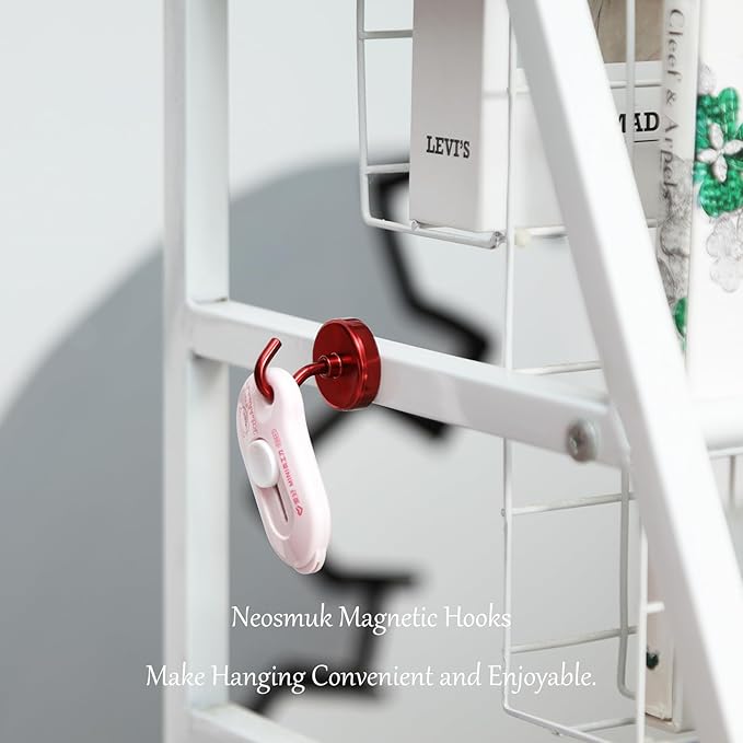 Neosmuk Magnetic Hooks, Cruise Ship Essentials, 26#,Red